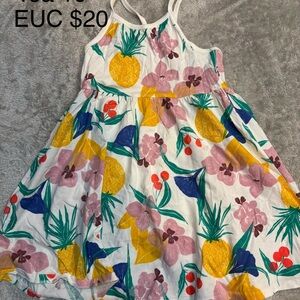 Floral Pineapple Kids Dress Tea 10